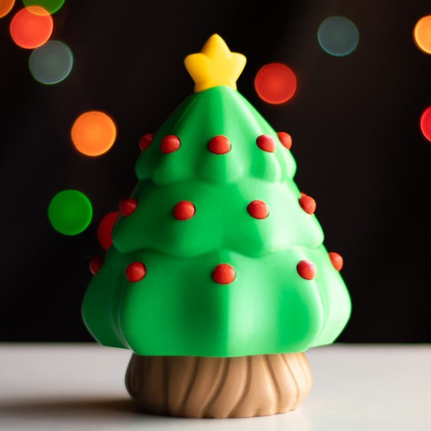 Contenedor sorpresa con forma de árbol de navidad