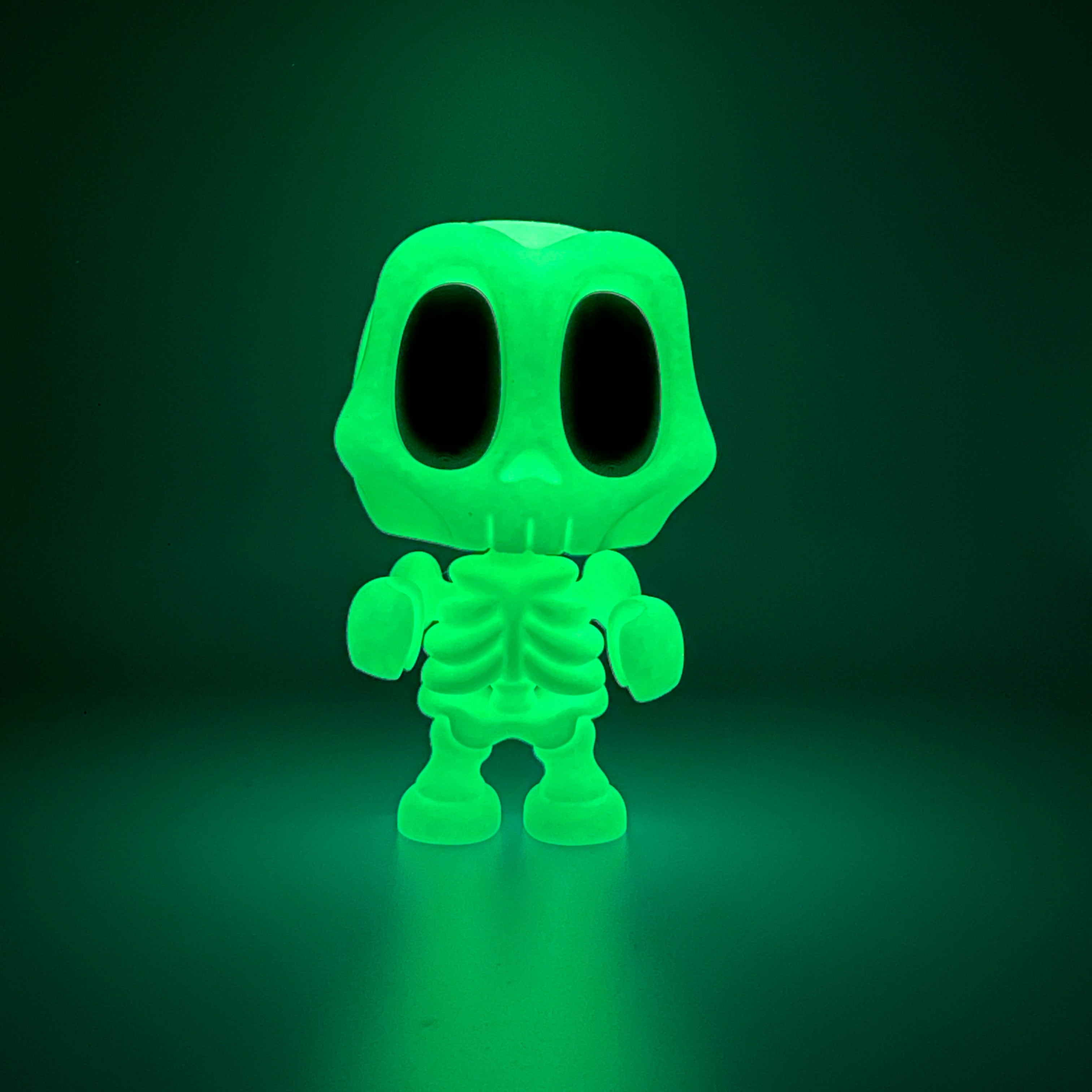 Blob Skeleton White XL - Fluor verde