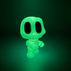 Blob Skeleton White XL - Fluor verde