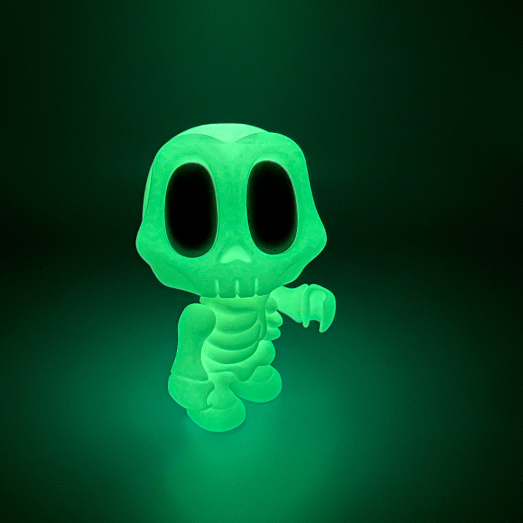 Blob Skeleton White XL - Fluor verde