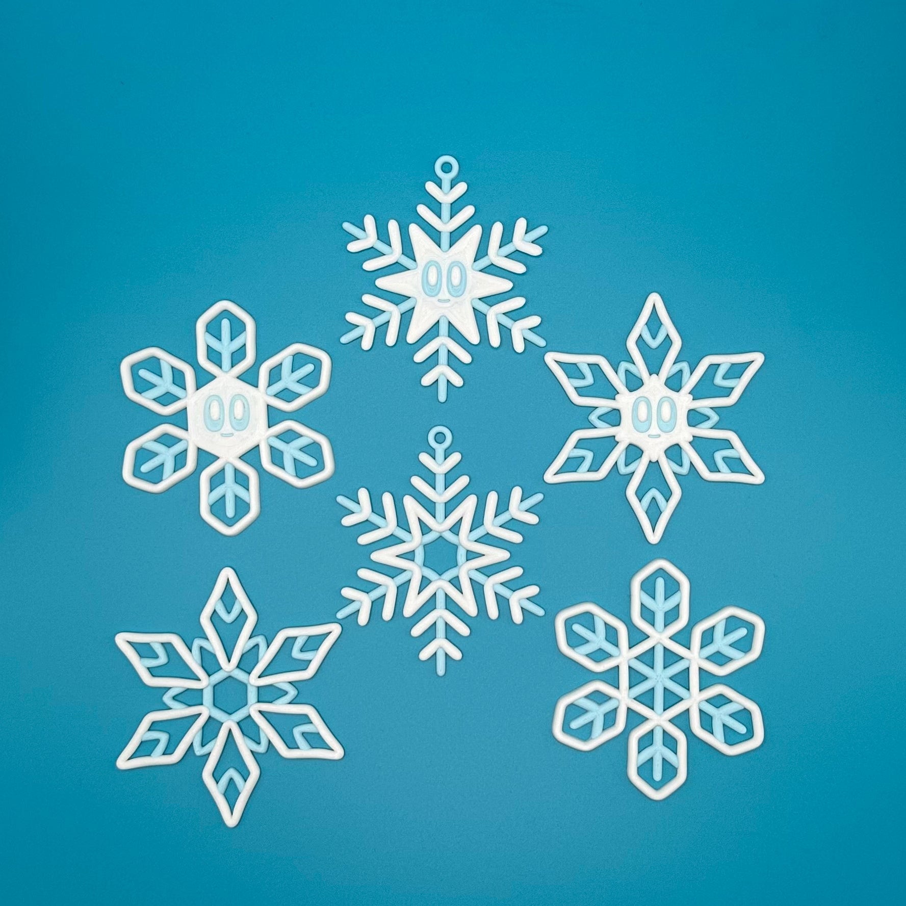 Blob SnowFlakes - Copos de nieve para colgar. Colección completa.