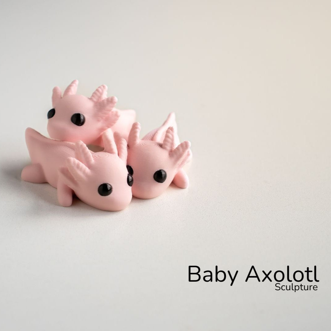 Baby Axolotl Sculpture / Bebé Ajolote Escultura